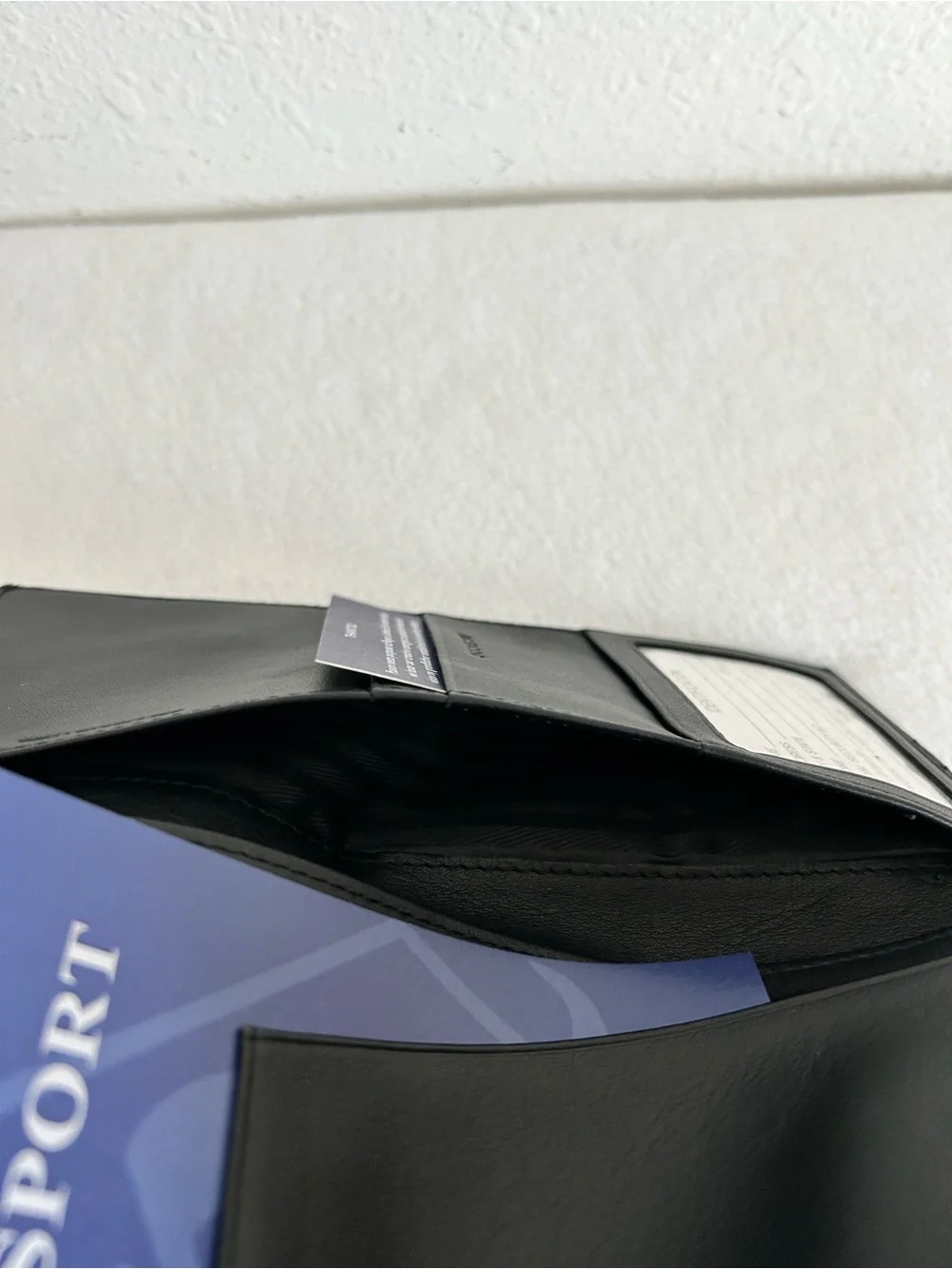 Leather Travel Wallet Passport Airline Ticket Case Royce Billfold ID Holder